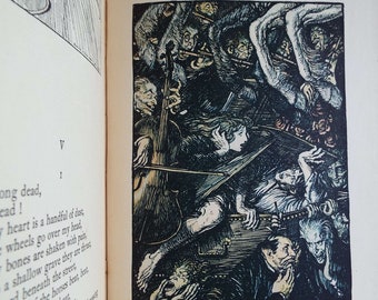 Libro de poesía vintage 1922 Maud Un monodrama de Alfred Lord Tennyson Libro de tapa dura Ilustrado por Edmund Sullivan Poemas Amor Vida Muerte Antigüedad