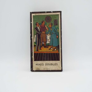 Vintage 1930's Mixed Doubles Karten Trivia Spiel von C W Faulkner In Original Box Komplettes Allgemeinwissen Quiz-Spiel