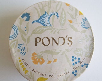 vintage 1940's Pond’s Dreamflower Powder Box Camellia Face Powder Unopen Art Deco Powder Box Cosmetics Skin Care Vanity New York Melbourne