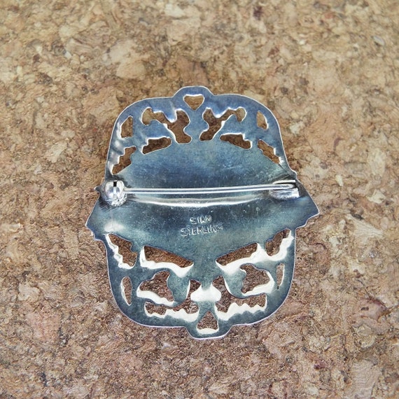 Vintage 1940's Siam Sterling Silver Niello Mekkal… - image 3