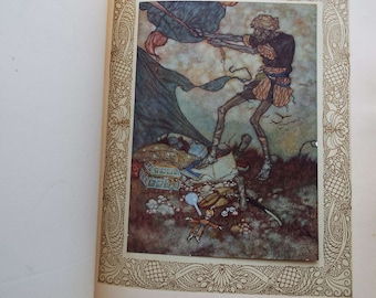 Libro antiguo de Rubaiyat de Omar Khayyam, ilustraciones de Edmund Dulac, 1910
