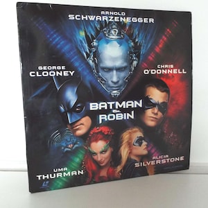 Vintage 1997 Batman & Robin Laser Disc Film Movie Arnold Schwarzenegger George Clooney Uma Thurman image 1