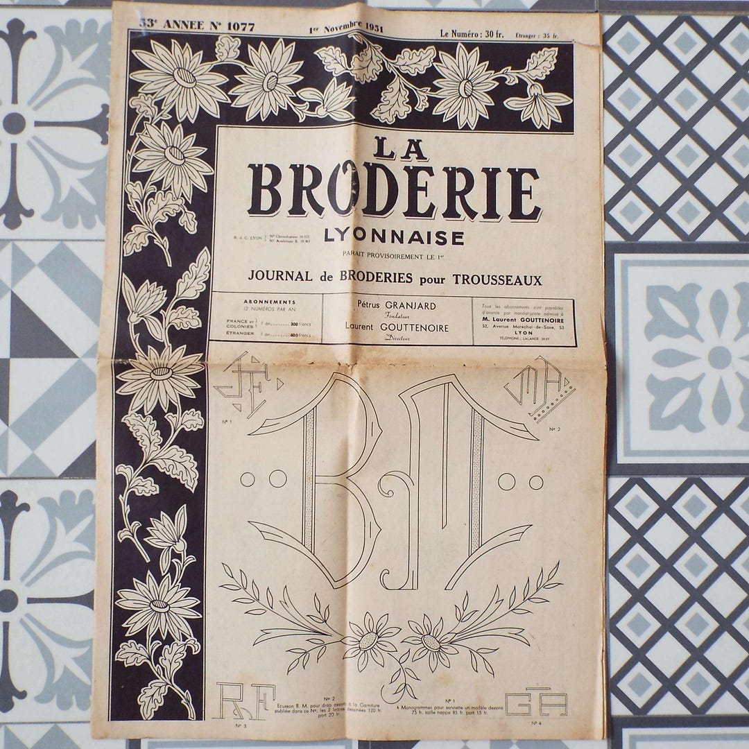 Collection De Revues "La Broderie Lyonnaise" - 18 Numéros Des Années 1930-1939 - Occasion