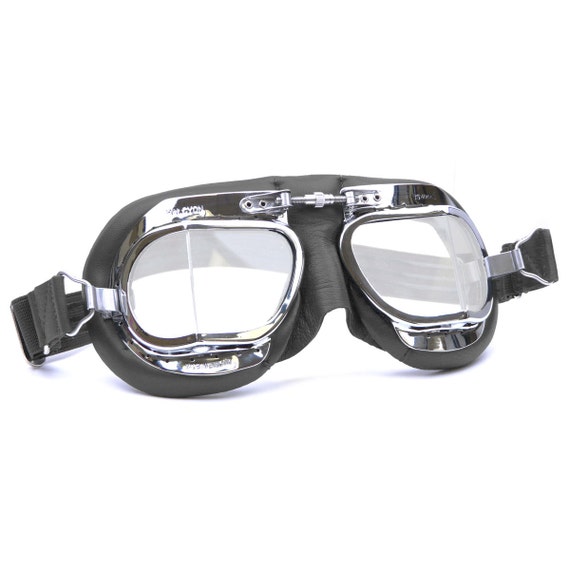 HALCYON MARK GOGGLES クラシックゴーグル Halcyon Mark 49 Classic Goggles, Black Leather Facemask