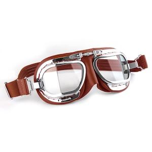 HALCYON MARK GOGGLES ブラウン Halcyon Mark 49 Classic Goggles, Black Leather Facemask, Hand