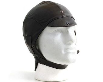 Brown Leather Helmet