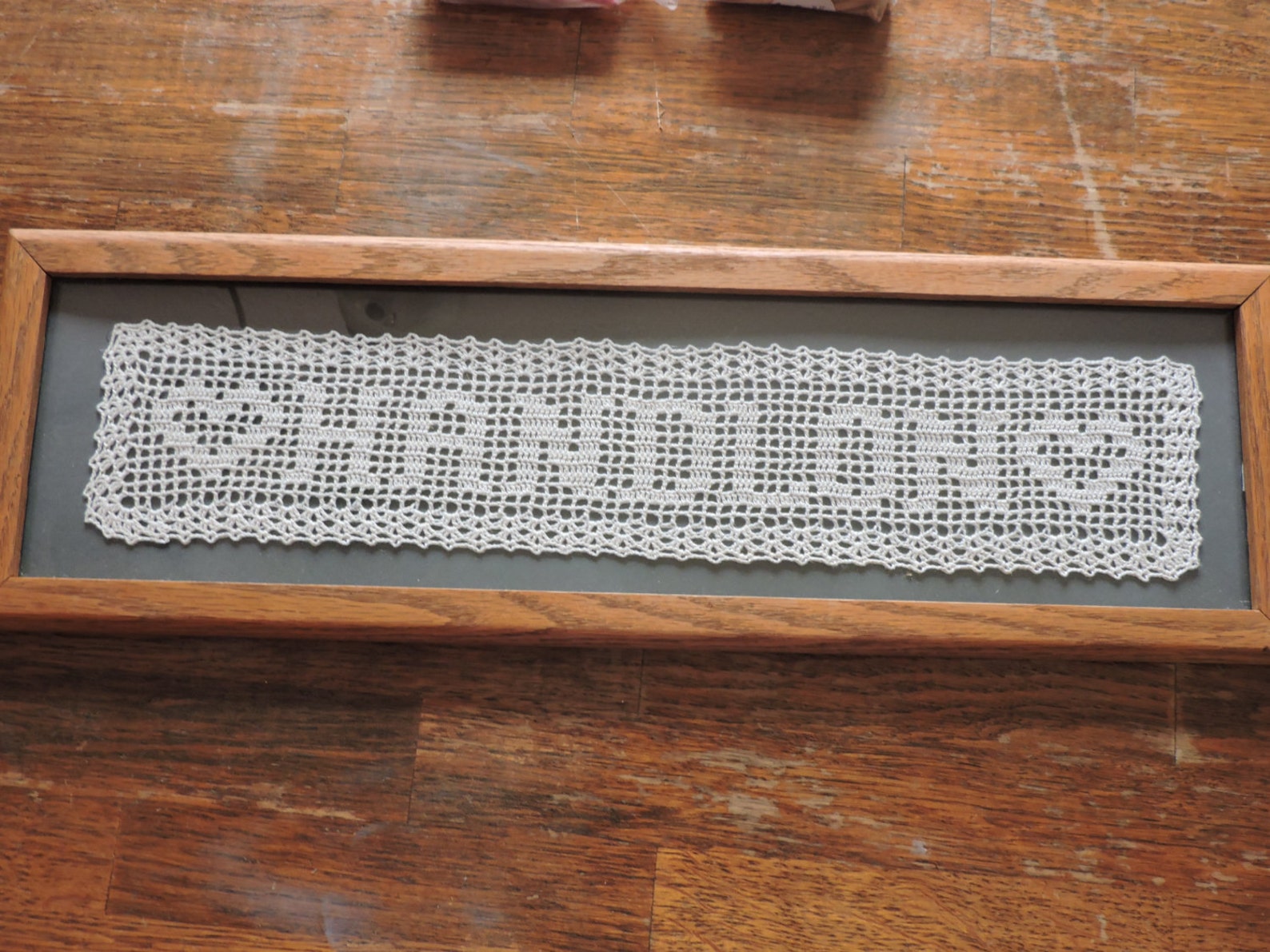 Hand Crocheted Name Doily - Plain, Natural