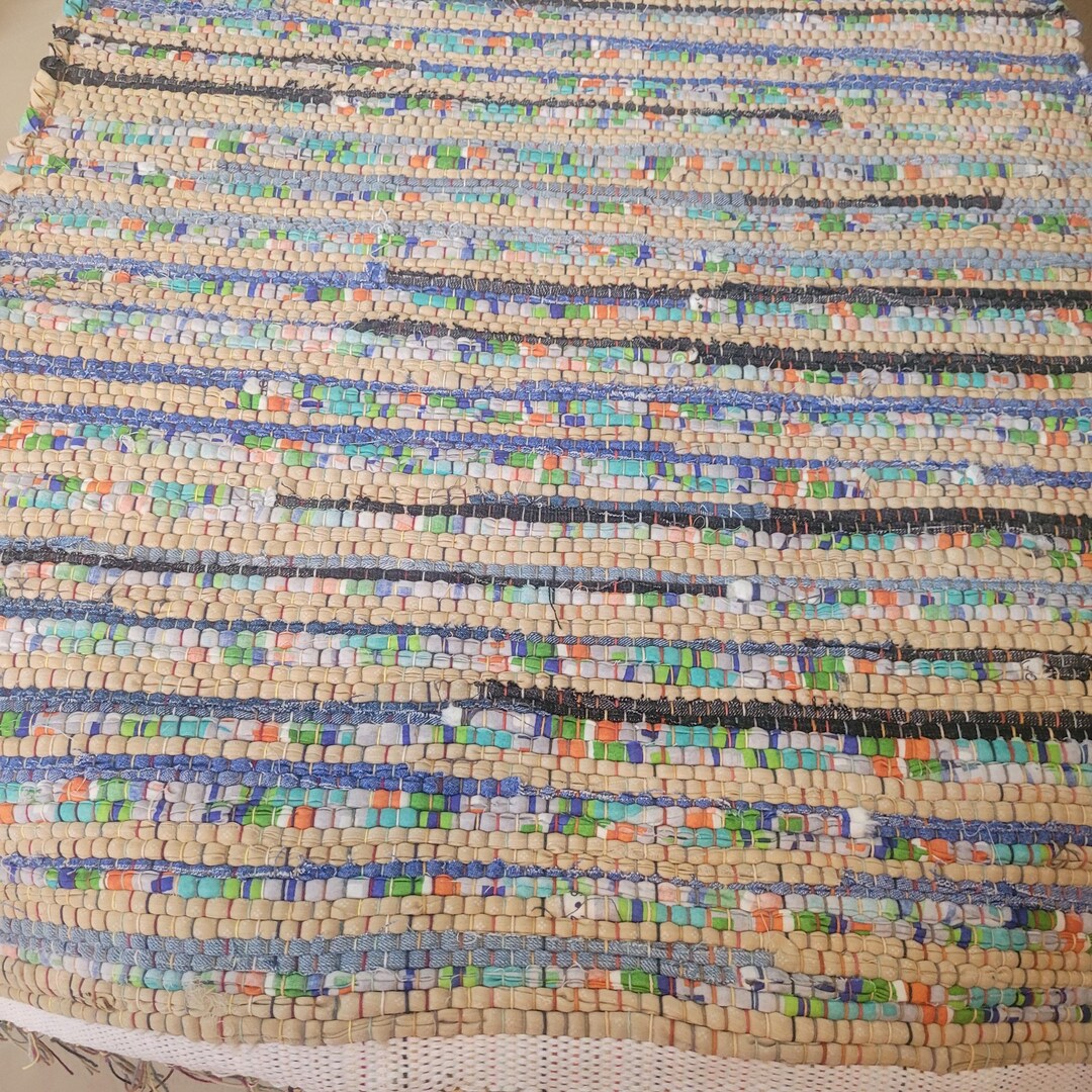 Woven Wool Rag Rug Hand Woven Rag Rug (85) - Etsy