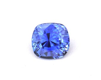 Ouppvärmd blå safir 0,55 ct: Naturlig Ceylon kuddslipad ädelsten