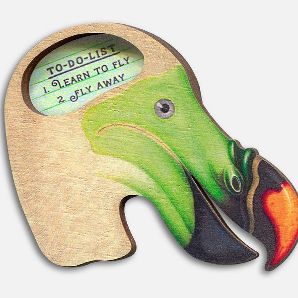 TO DO LIST ++ Grande broche broche oiseau dodo tête portrait bijoux cadeau vintage oiseau ami amant broche nature