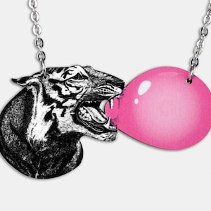 TIGERGUM ++ ketting met vintage print Tiger kauwgom kauwgom 80s