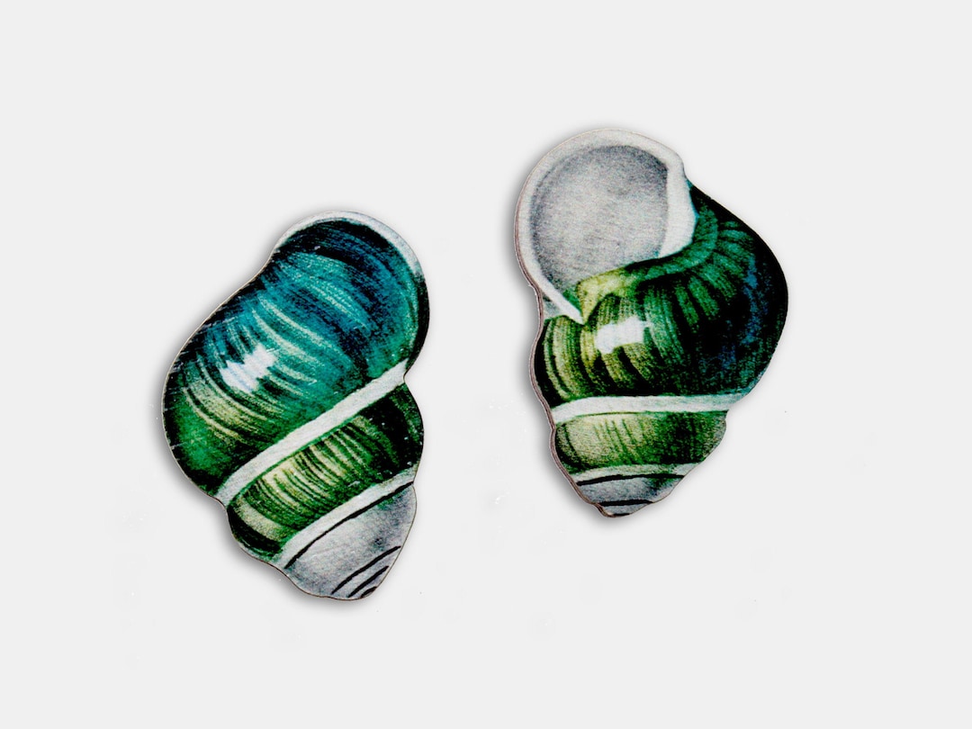 Whimsical Wooden Earrings Studs 