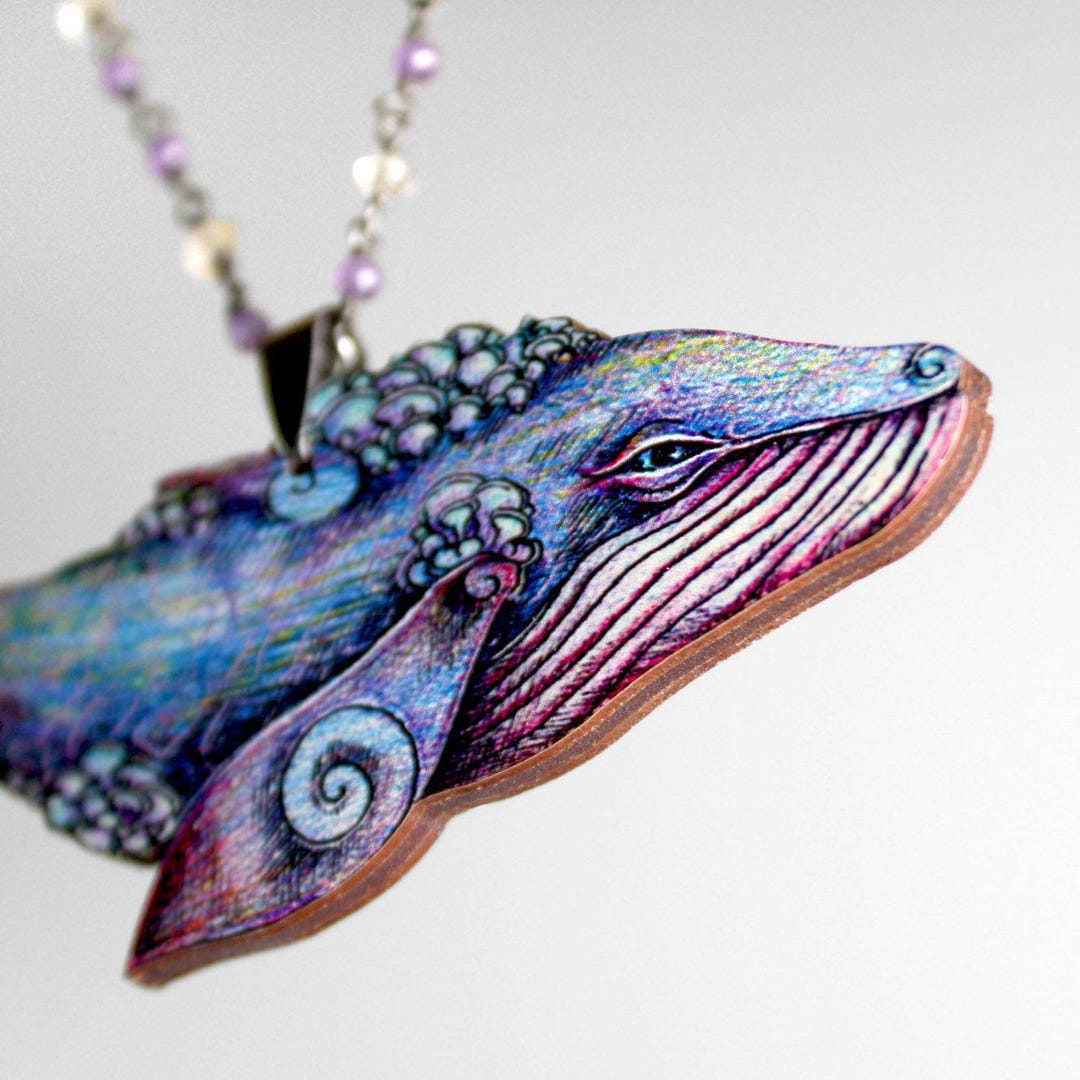 Statement Whimsical Wooden Necklace 