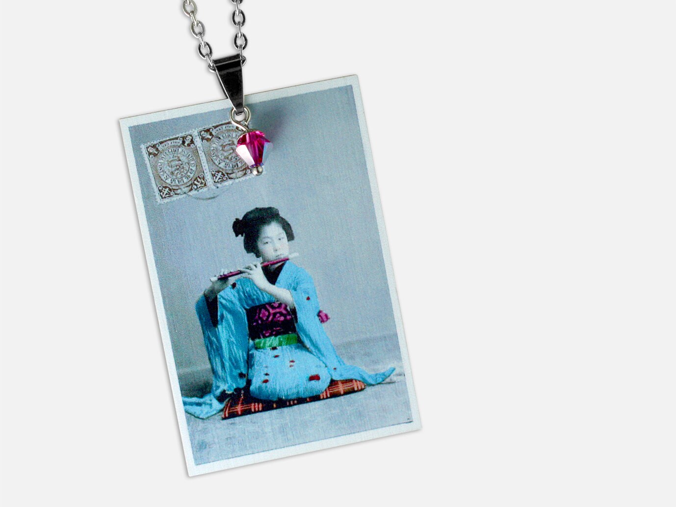 海面に流れる波紋に敬意を表して【BIKO】Talise Pendant Statement Whimsical Wooden Necklace 