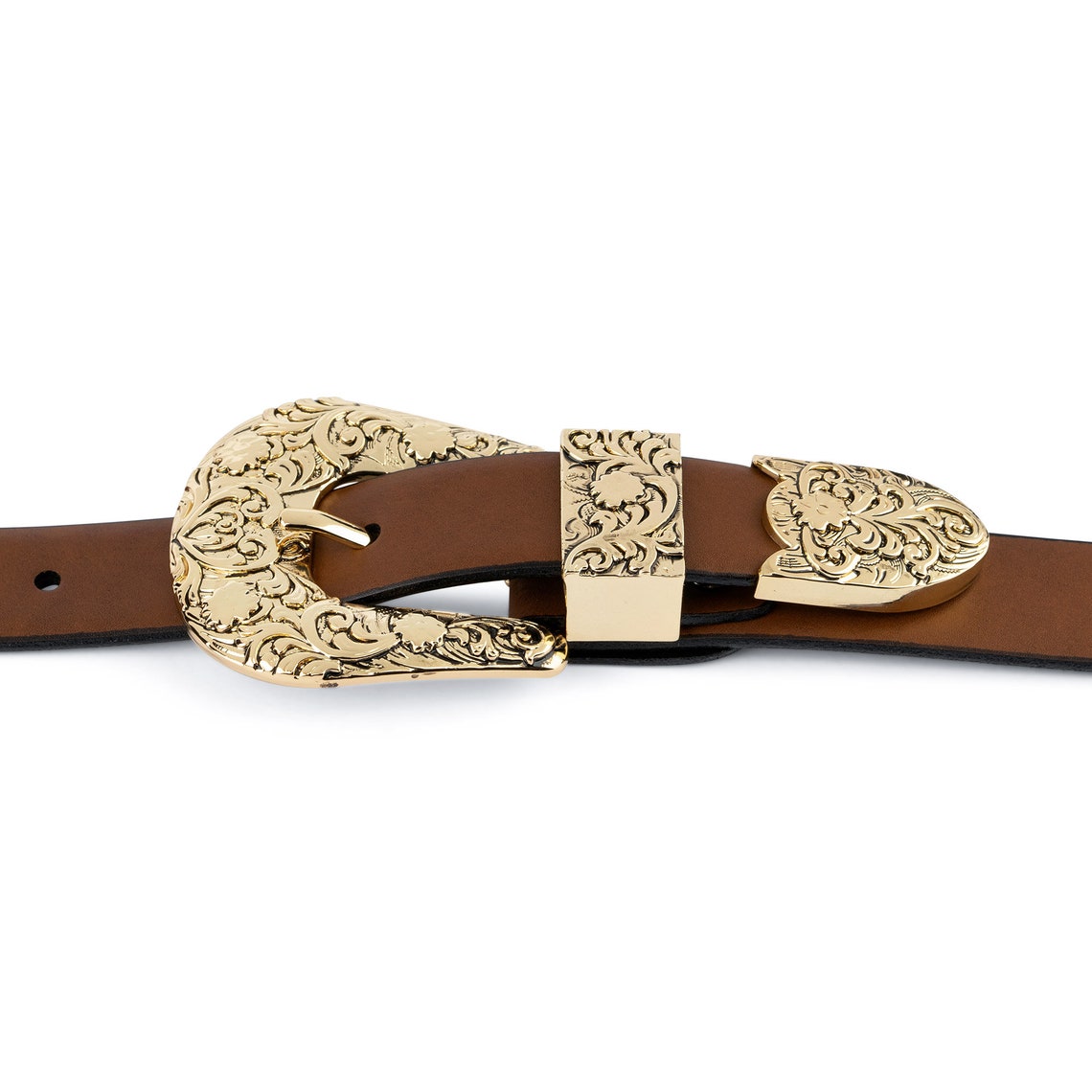 Western Belt Womens Brown Belt Gold Buckle Womens Belt Belt Etsy