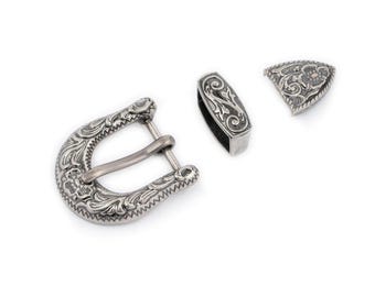 Ensemble de trois pièces en argent Antique, Cowboy du sud