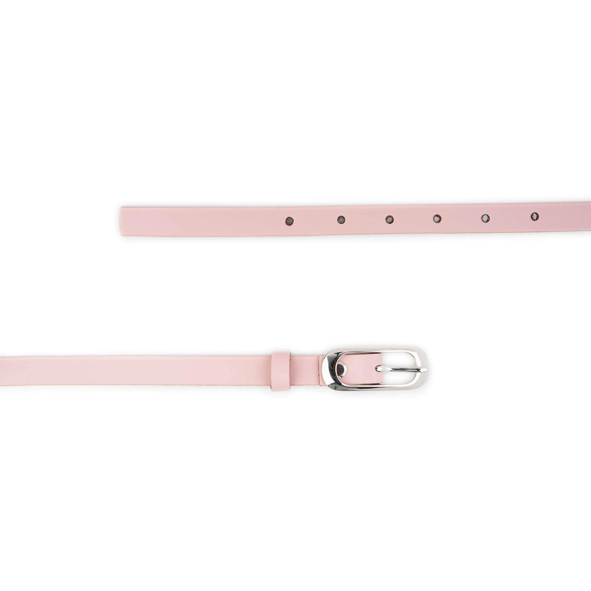 Thin  light pink golden buckle  fashionable belt size L adjustable 30.Must have! Aura Belt - Pale Pink Leather Women main image 3