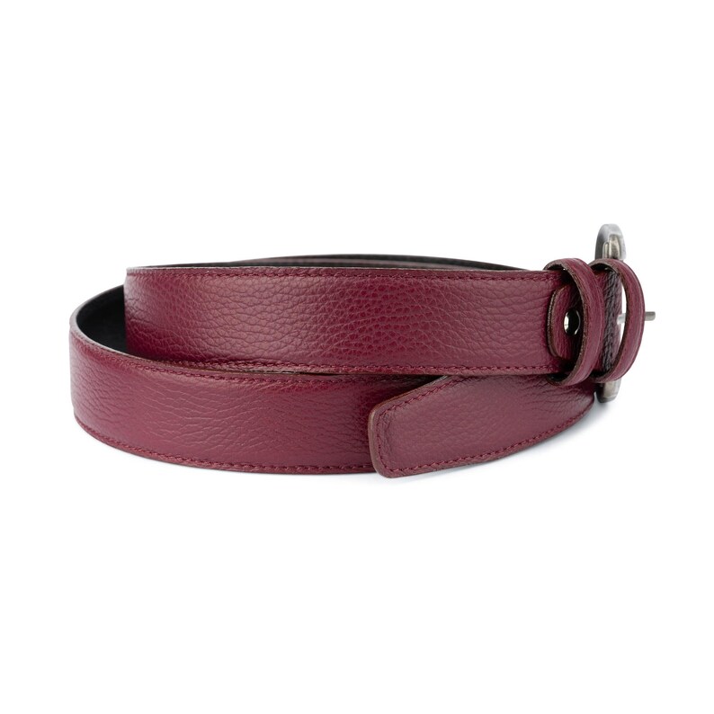 Western belts mens Burgundy belt Genuine leather Mens belts Cowboy belt with buckle Silver antique