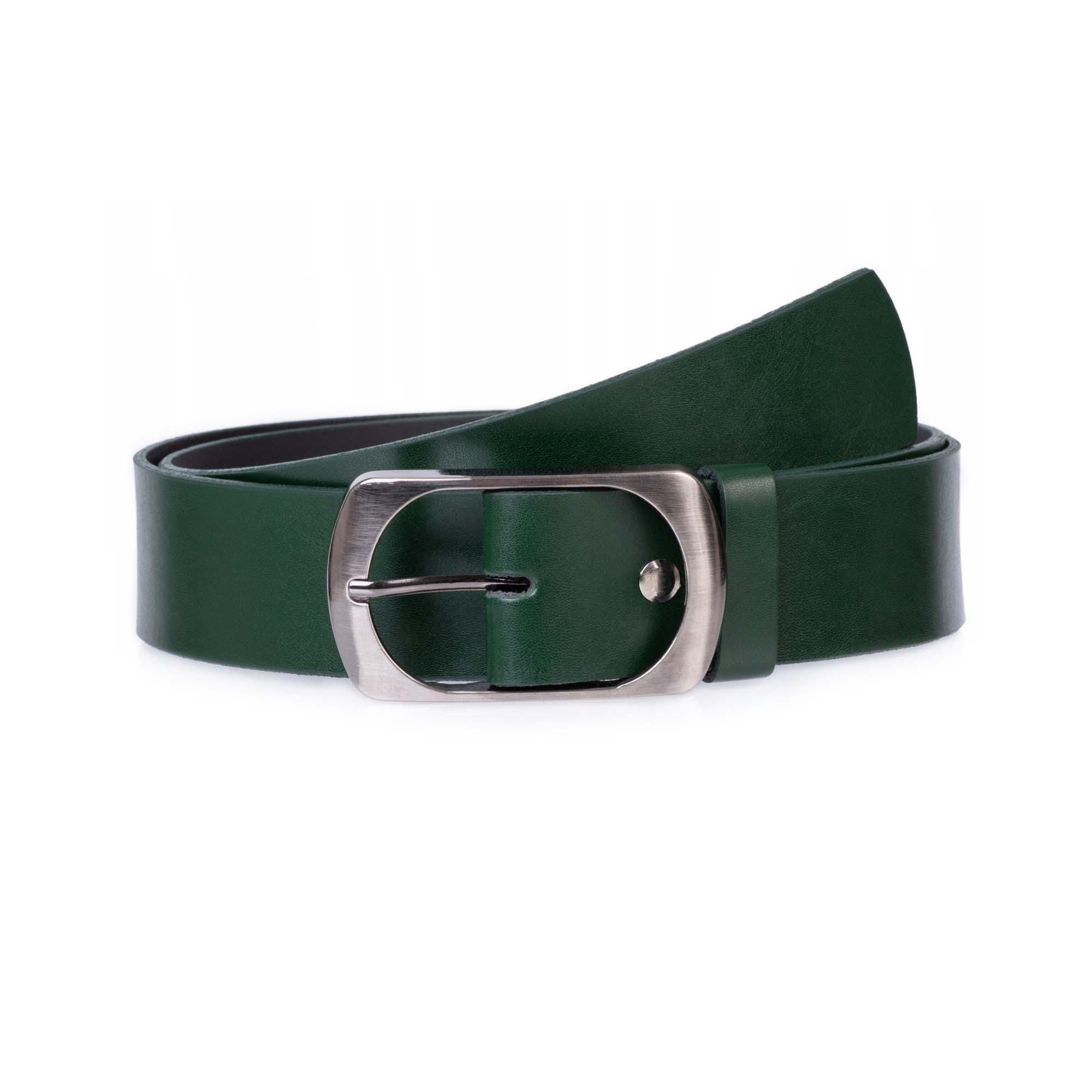 Dark Green Leather Belt – Fields Outfitting