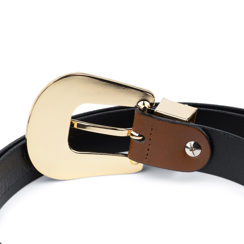 Western Belt Womens Brown Belt Gold Buckle Womens Belt Belt Etsy