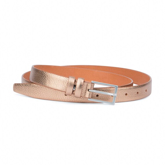 thin gold belt for dress