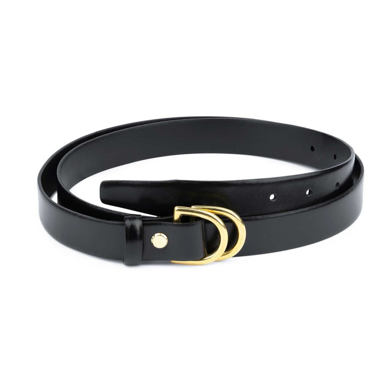 Double D Ring Belt Leather D Ring Belt Brass Buckle Belt - Etsy
