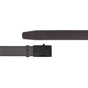 Click It Belt - Brown Mens Ratchet Belt - Black Designer Buckle - Comfort Click Belt - Genuine Leather Belt - Ratcheting Belt