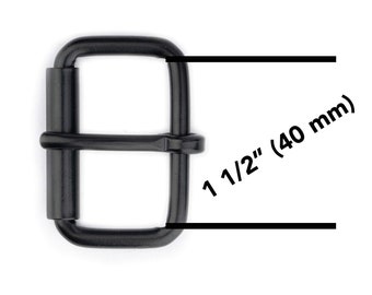 Schwarze Rollschnalle - 40 mm Stahl Rollschnalle - 1 1/2 "Hundehalsbandschnallen - Hardware Supply - Ferse Rollschnalle Handtasche Tasche