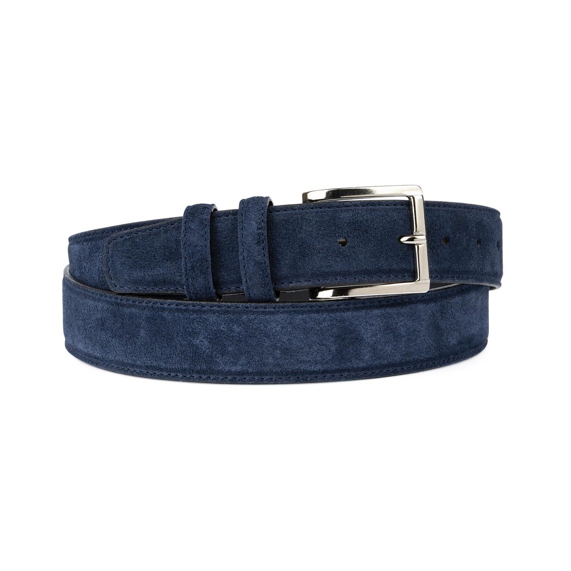Mens belts Dark blue suede belt Mens blue belt Bens belt for Etsy