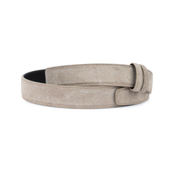 [OPEN YY] / ☆ 25SS WIDE SUEDE LEATHER BELT / BEIGE Beige-Suede-Square-Buckle-Belt
