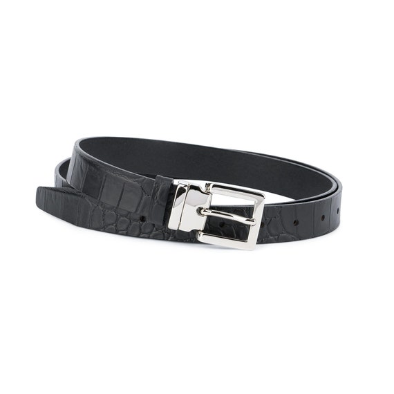 mens crocodile leather belts