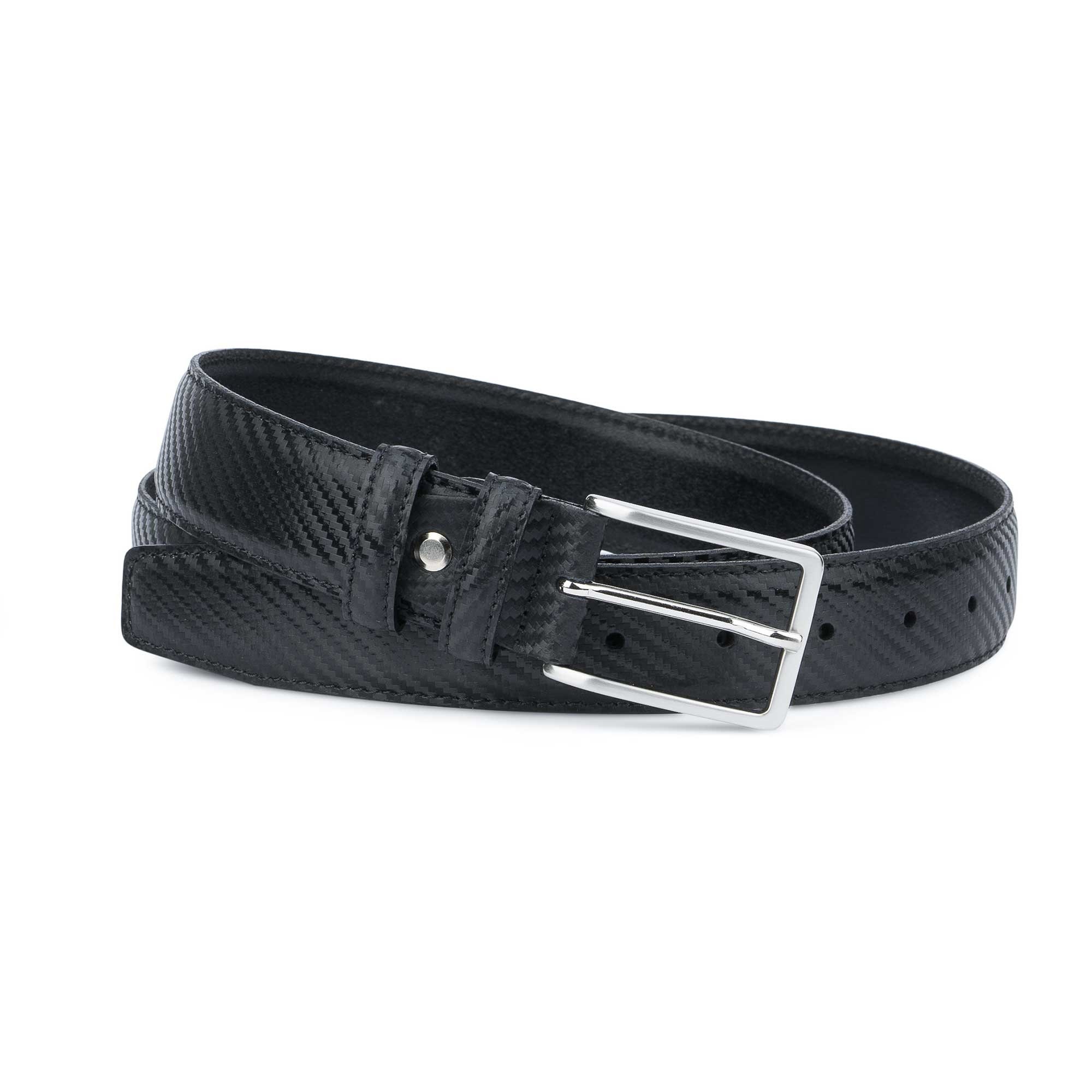 Mens Belt Leather Carbon fiber Black leather belt for men Etsy 日本