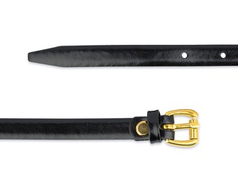 ブラックレザー ベルト ゴールドバックル il_340x270.2537461023_11eh.jpg