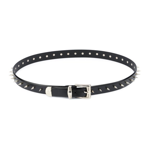 Studded Belt Spiked Belt Studded Leather Belt Spike Belt Black