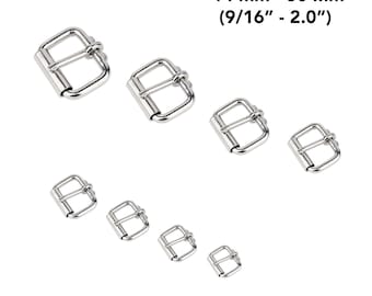 Roller Buckle Heavy Duty Stainless Steel Roller Belt Buckle Single Prong For Belts Collars Bags 14 mm - 50 mm Silver Clothing Accessories