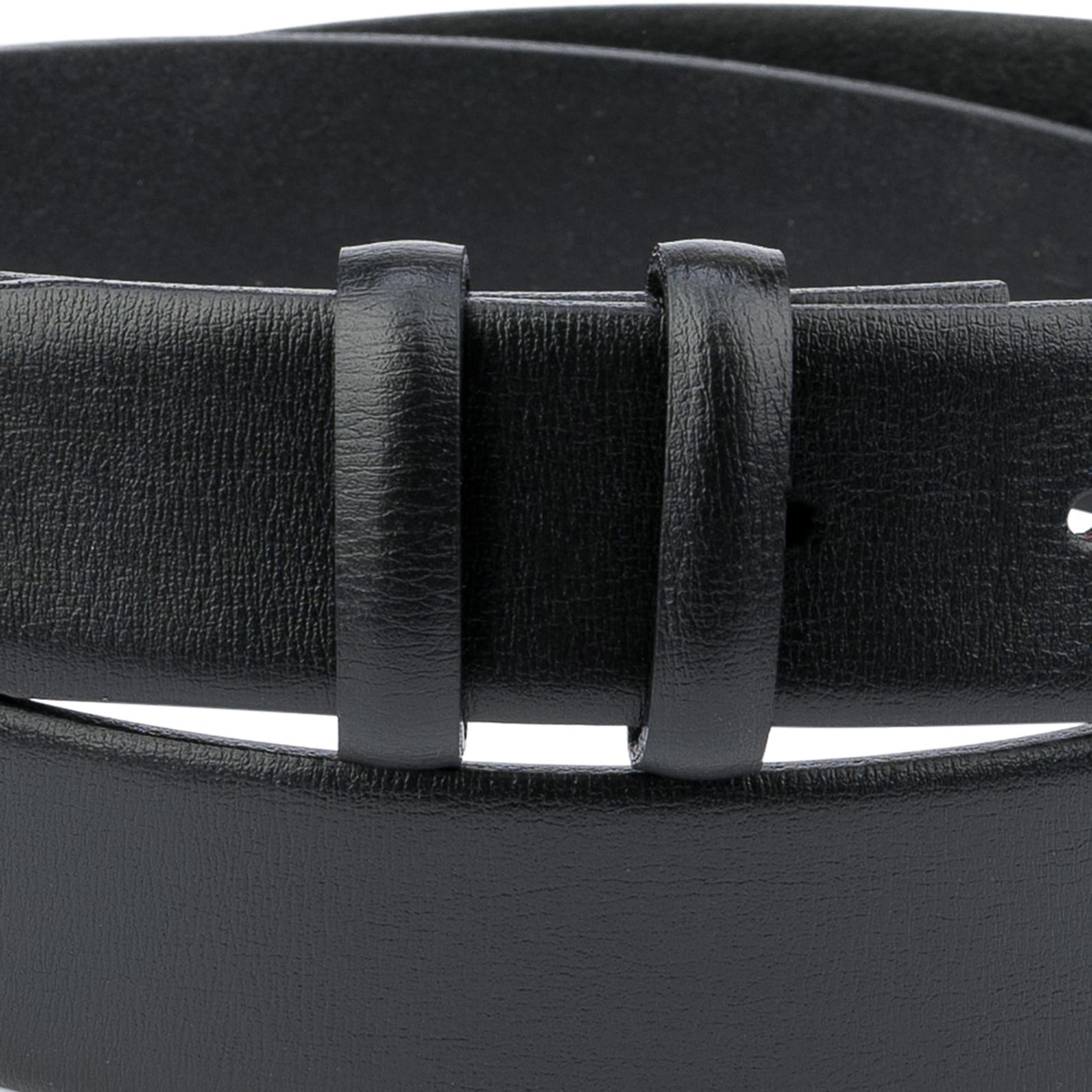 35 Mm Black Leather Belt Without Buckle Mens Replacement Belt Etsy