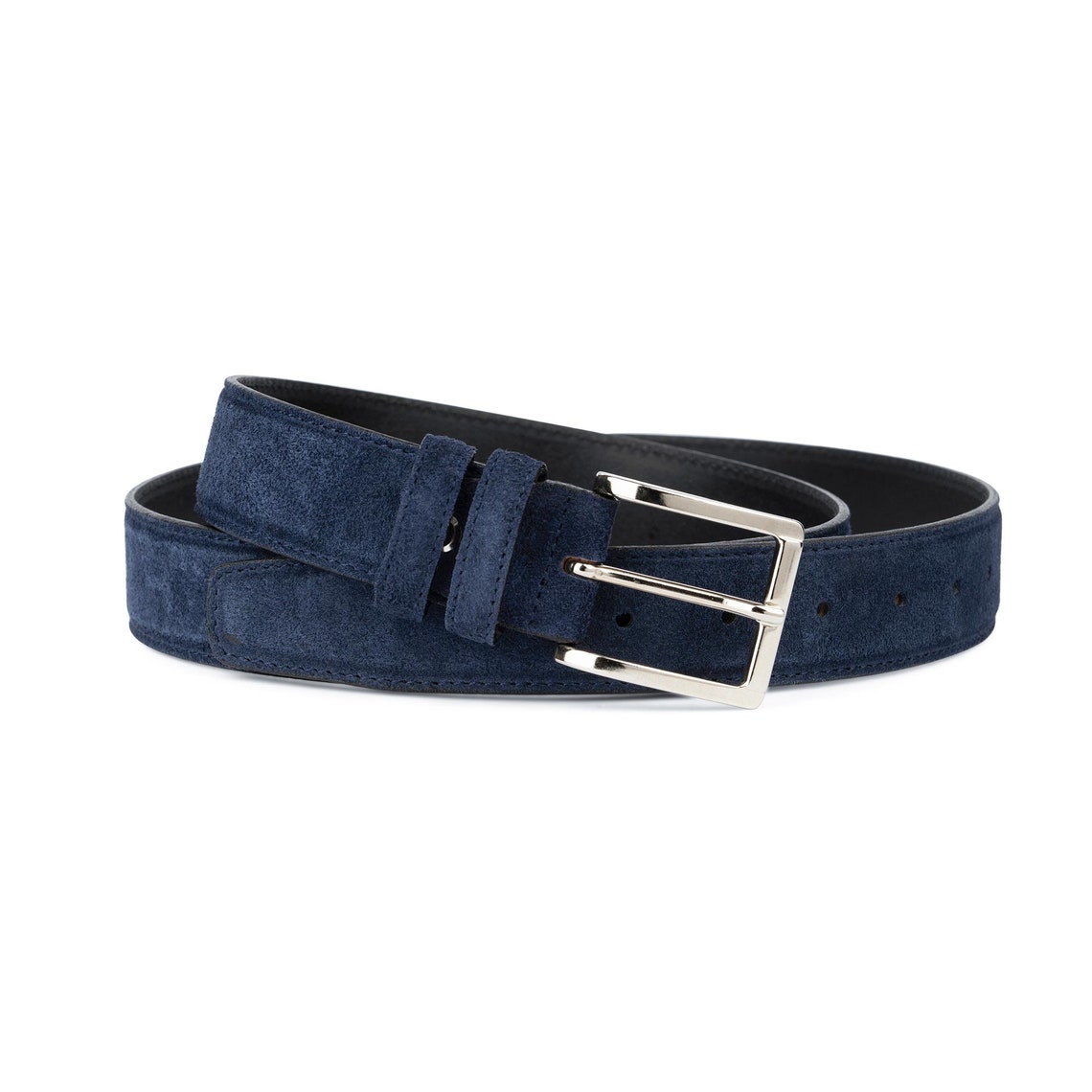 Mens belts Dark blue suede belt Mens blue belt Bens belt for | Etsy