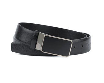 Black belt black buckle Black leather belt Saffiano mens belts Black buckle belt Dress belt mens 3.5 cm Man belt leather