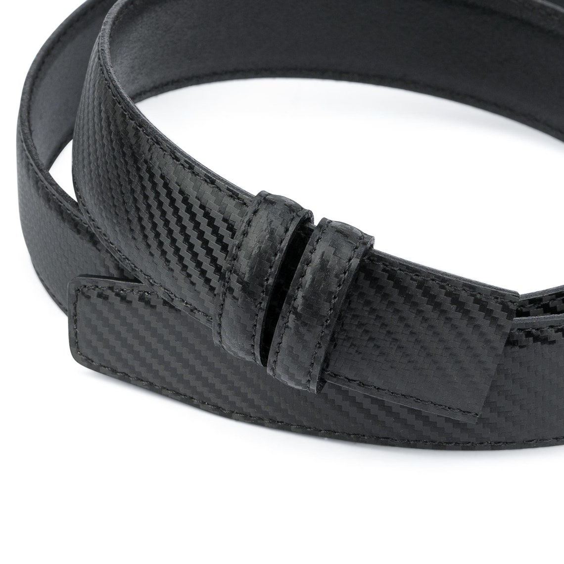 Mens Belt Leather Strap Carbon Fiber Black Leather Belt for Etsy