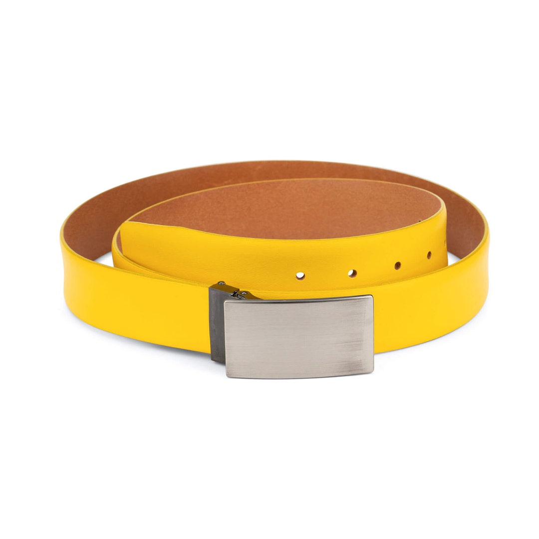 Men's Yellow Belt - Casual Men's Belt - Yellow Belt Mens