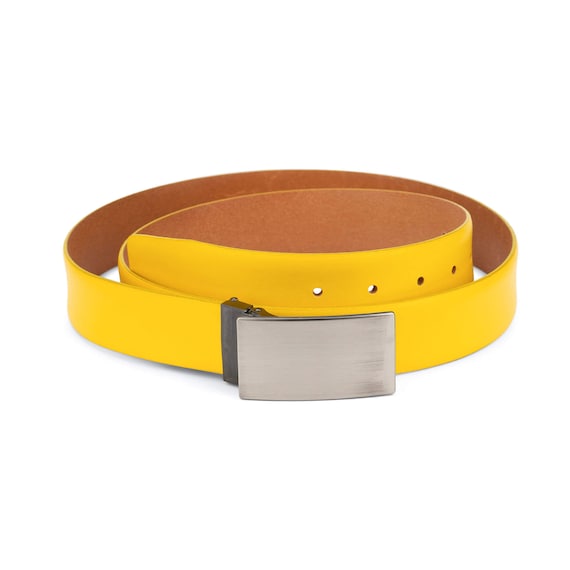 yellow designer belt mens