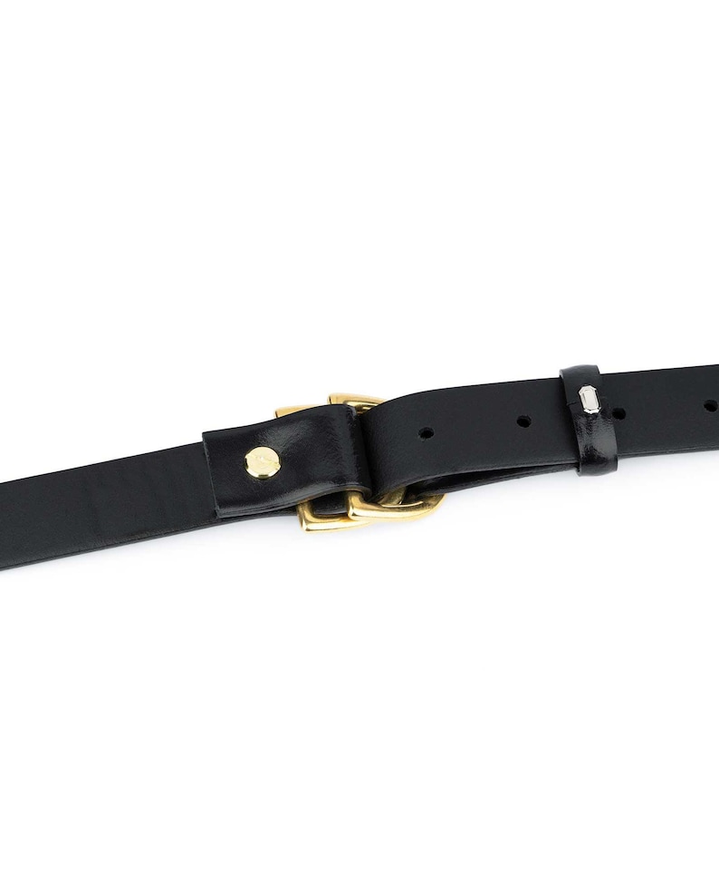 Double D Ring Belt Leather D Ring Belt Brass Buckle Belt - Etsy