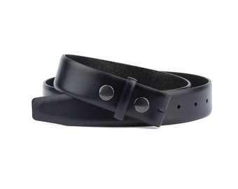 Navy Blue Belt With No Buckle Genuine Leather Belt Snap on