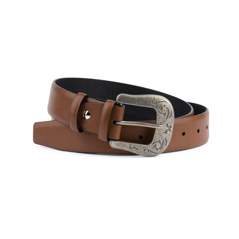 Western belt Mens belts Brown leather belt Mens western belt Brown belt Cowboy belt Men/'s leather belt Vintage buckle belt