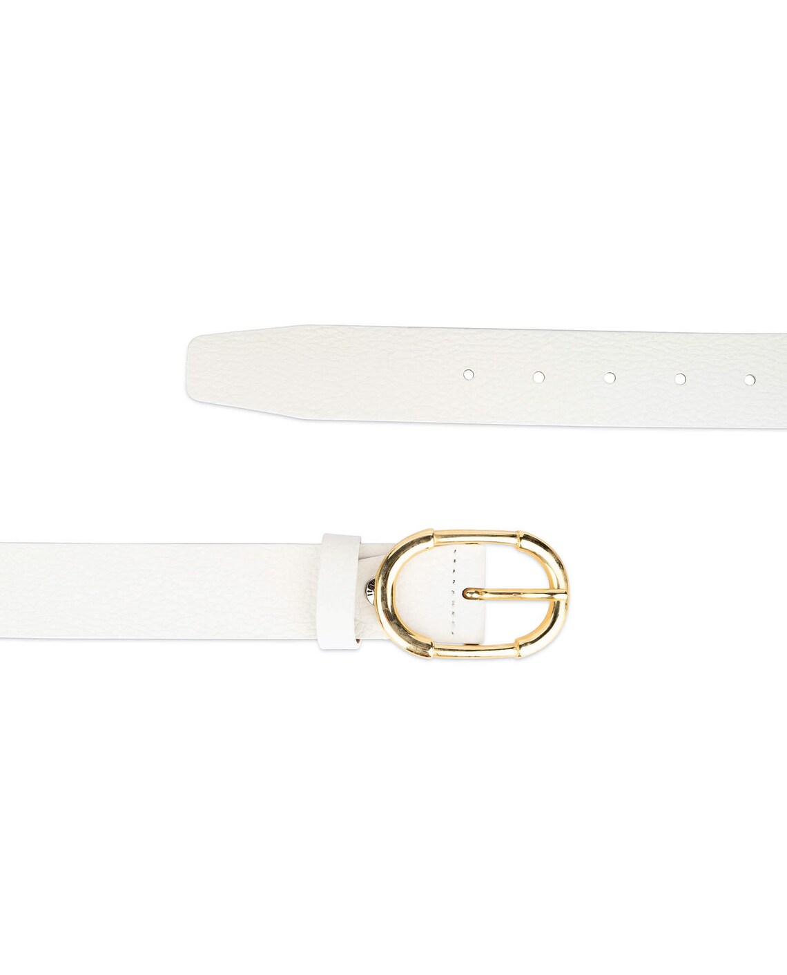 White Belt With Gold Buckle Womens White And Gold Belt Etsy