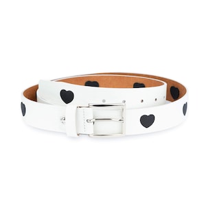 Gift Ideas For Women Who Have Everything - Womens Gift Ideas - Womens White Belt - White Belt Leather - Valentine Gift Ideas