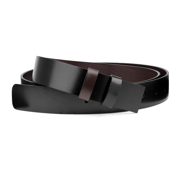 Reversible Dress Belt Strap Genuine Leather 1-1//8/" Wide Brown Navy Gray White