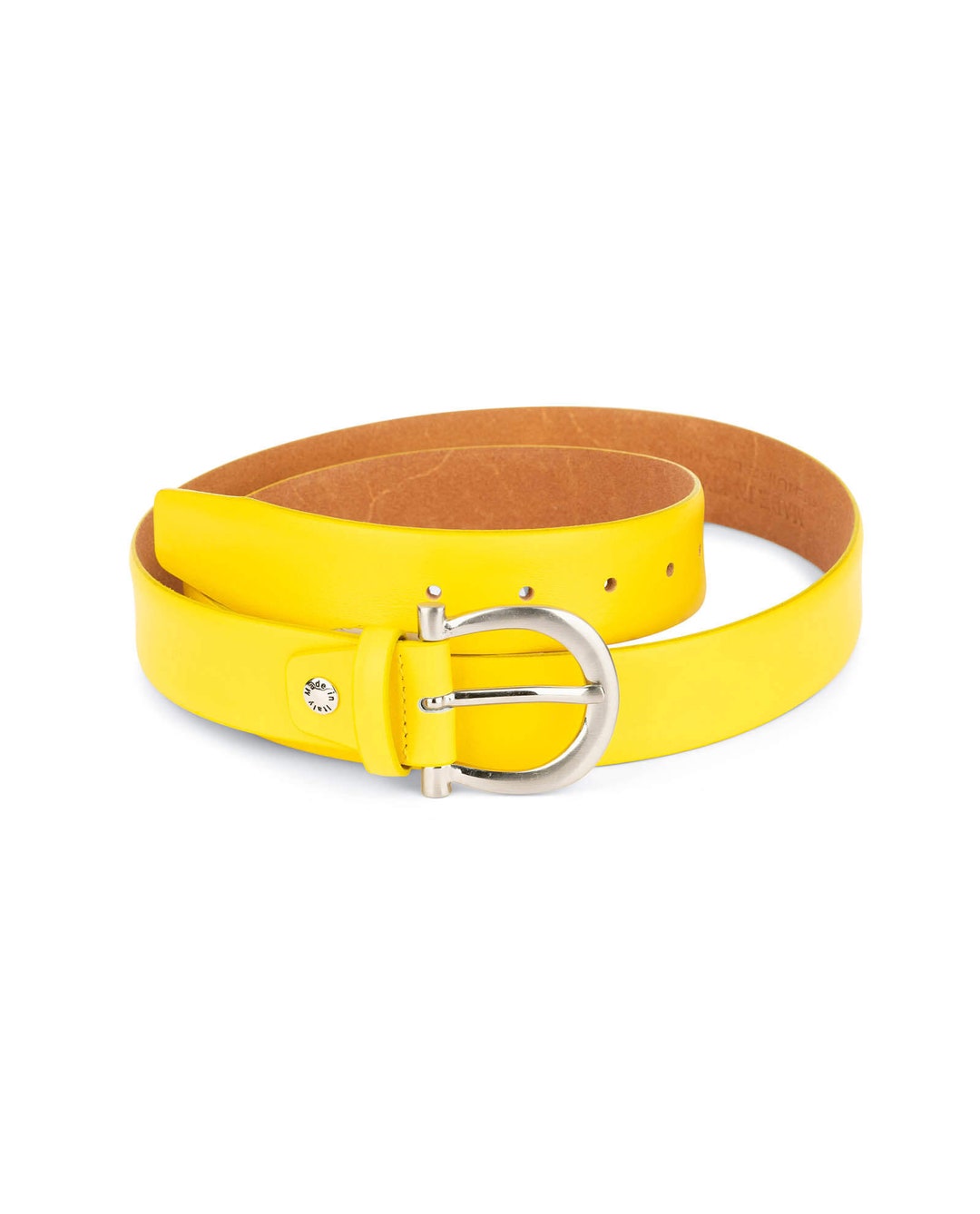 Buy Yellow Belt Womens Womens Yellow Belt Yellow Belt Leather Women's  Belt for Jeans Real Leather Belt Online in India