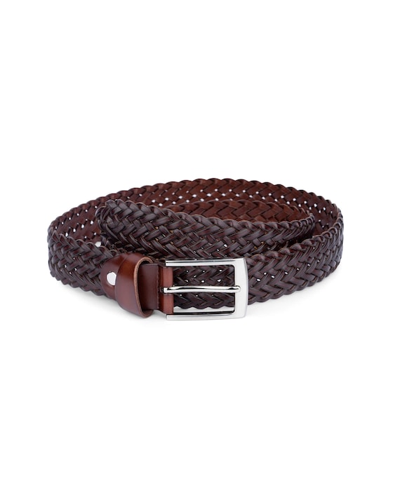 Men's Woven Leather Belt