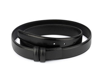 Men's Belt Straps - Black Belt Straps Leather - Replacement Belt Straps Without Buckle 30 Mm